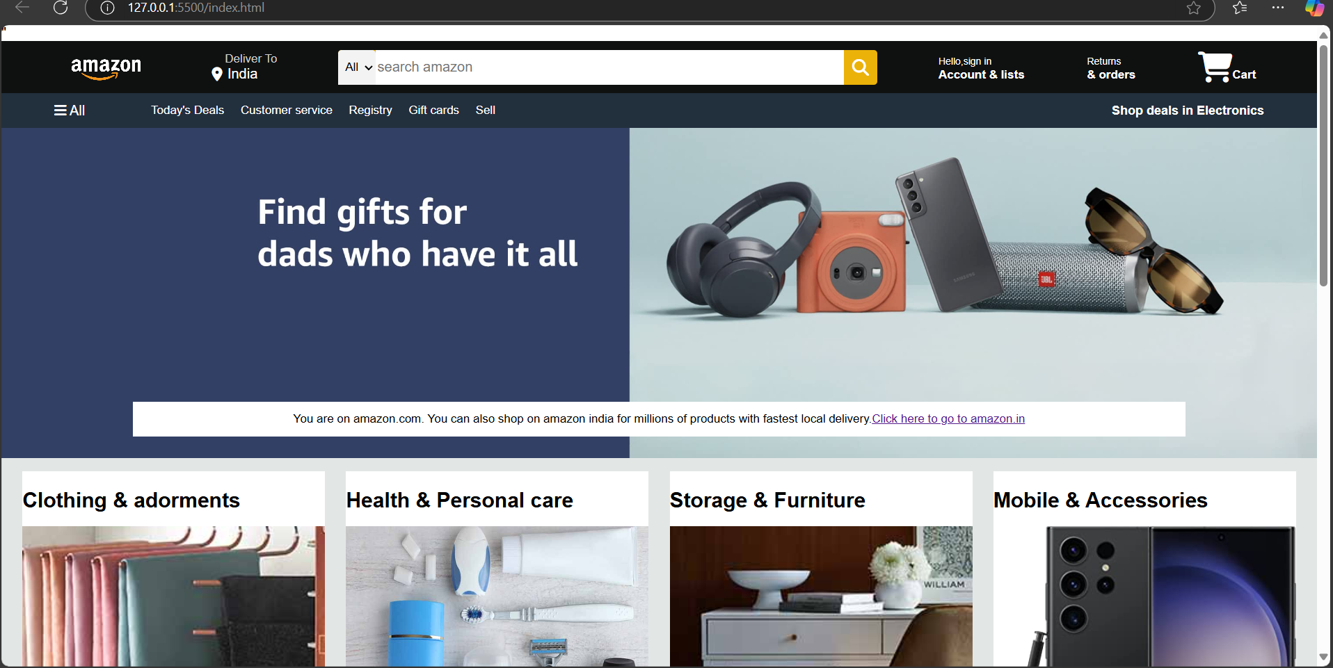 Amazon clone